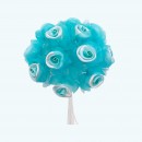2.5" Diameter Stain Organza Flower 12X12 | Turquoise 2.5" Diameter Stain Organza Flower 12X12 | Turquoise